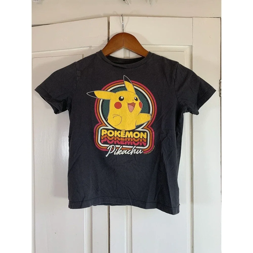 Old Navy Pokémon Pikachu T Shirt Boys Size Small 6-7 Play Clothes‎ Black READ